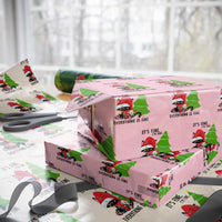 Black Cat Christmas Wrapping Paper Roll It's Fine I'm Fine Everything Is Fine