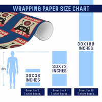 Black Cat Dart Thrower Wrapping Paper Roll Cat Lover Dartist Gift - Wonder Print Shop