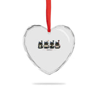 Black Cat Mahjong Lover Cute Graphic Heart Crystal Glass Ornament