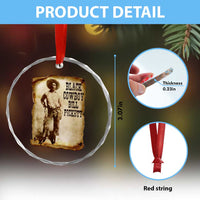 Black Cowboy Bill Pickett Crystal Glass Ornament African American Cowboys Black History - Wonder Print Shop