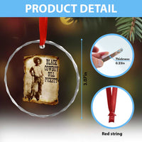 Black Cowboy Bill Pickett Crystal Glass Ornament African American Cowboys Black History TS10