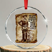 Black Cowboy Isom Dart Crystal Glass Ornament African American Cowboys Black History TS10