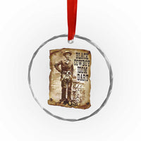 Black Cowboy Isom Dart Crystal Glass Ornament African American Cowboys Black History TS10