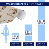 Black Cowboy Santa Christmas Wrapping Paper Roll Feeling Jolly - Wonder Print Shop