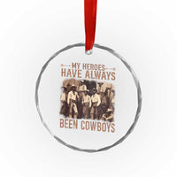 Black Cowboys Crystal Glass Ornament Western Rodeo Melanin Black History Texas Men TS10