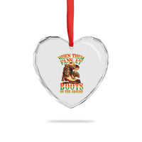 Black Cowgirl Heart Crystal Glass Ornament When Them Fans At Boots On The Ground - Wonder Print Shop