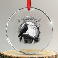 Black Crow F-Caw-F Crystal Glass Ornament Funny Raven Moon Gothic Adult Humor TS10