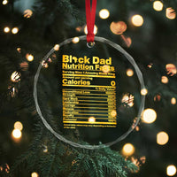 Black Dad Nutrition Facts Crystal Glass Ornament African American Fathers Day