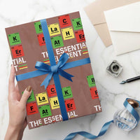 Black Father The Essential Element Wrapping Paper Roll Father's Day Juneteenth Chemistry Periodic Table
