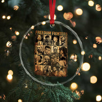 Black Freedom Fighters Crystal Glass Ornament Huey P. Newton Bobby Seale Black History Month Juneteenth - Wonder Print Shop
