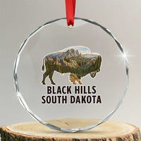 Black Hills South Dakota Bison Crystal Glass Ornament State Pride Gift