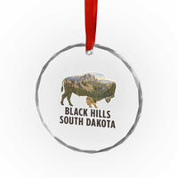 Black Hills South Dakota Bison Crystal Glass Ornament State Pride Gift