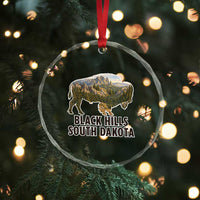 Black Hills South Dakota Bison Crystal Glass Ornament State Pride Gift