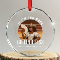 Black History African Melanin Cowgirl Crystal Glass Ornament Country Girls African American Western Tribute