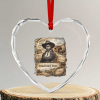 Black History Black Cowgirl Heart Crystal Glass Ornament Western Rodeo African American Melanin Texas Women