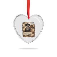 Black History Black Cowgirl Heart Crystal Glass Ornament Western Rodeo African American Melanin Texas Women