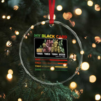 Black History Crystal Glass Ornament My Black Card Greatest African American Leaders