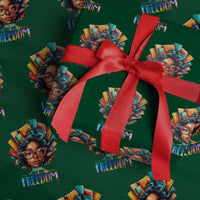Black History Education Is Freedom Wrapping Paper Roll Black Teacher Books - Wonder Print Shop