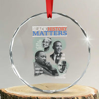 Black History Matters Crystal Glass Ornament MLK Malcolm X Obama Rosa Parks Inspirational Tribute TS02