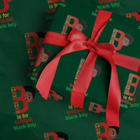 Black History Month Boy Wrapping Paper Roll B Is For Brilliant HBCU Education - Wonder Print Shop