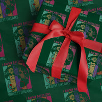 Black History Month Pride Wrapping Paper Roll I Am My Ancestors Wildest Dreams Woman Retro - Wonder Print Shop
