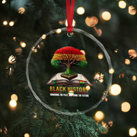 Black History Teacher Crystal Glass Ornament Honoring The Past Inspiring The Future Tree of Life TS02