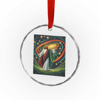 Black Jesus Juneteenth Crystal Glass Ornament African American Christian Pride