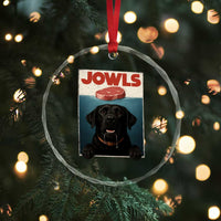 Black Labrador Retriever Crystal Glass Ornament Funny Jowls Horror Dog Poster TS12