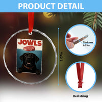 Black Labrador Retriever Crystal Glass Ornament Funny Jowls Horror Dog Poster TS12