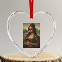 Black Mona Lisa African American Heart Crystal Glass Ornament Black History Month - Wonder Print Shop
