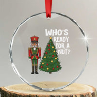 Black Nutcracker Christmas Crystal Glass Ornament Who Is Ready For A Nut - Wonder Print Shop