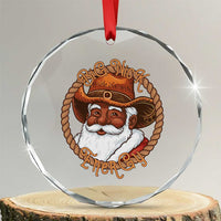 Black Santa Christmas Crystal Glass Ornament Big Nick Energy - Wonder Print Shop