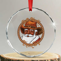 Black Santa Christmas Crystal Glass Ornament Big Nick Energy TS14