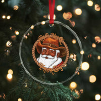 Black Santa Christmas Crystal Glass Ornament Big Nick Energy TS14