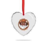 Black Santa Christmas Heart Crystal Glass Ornament Big Nick Energy - Wonder Print Shop