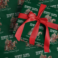 Black Santa Christmas Wrapping Paper Roll African American Western Cowboy - Wonder Print Shop