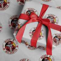 Black Santa Merry And Melanated Wrapping Paper Roll Christmas Holiday Gift - Wonder Print Shop