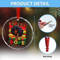 Black Women Unapologetically Dope Crystal Glass Ornament Juneteenth Black History - Wonder Print Shop