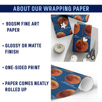 Blood Moon Total Lunar Eclipse March 3 2026 Wrapping Paper Roll Blood Moon Astronomy Souvenir Graphic