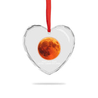 Blood Moon Total Lunar Eclipse March 3 2026 Heart Crystal Glass Ornament Blood Moon Astronomy Souvenir Graphic