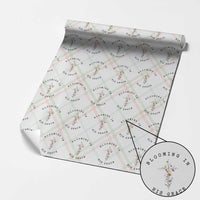 Blooming in His Grace Wrapping Paper Roll Boho Wildflower Christian Faith