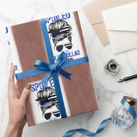 Blue Collar Wife Life Messy Bun Wrapping Paper Roll - Wonder Print Shop