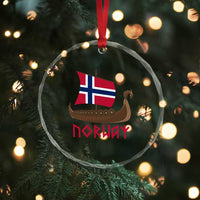 Boat Norwegian Flag Norway Viking Ship Norway Crystal Glass Ornament