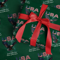 Bold Patriotic American Eagle Wrapping Paper Roll Land of the Free Home of the Brave Est 1776 - Wonder Print Shop