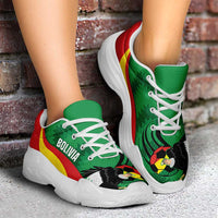 Bolivia 2026 Football Chunky Sneakers La Verde Andean Condor Curve Stylized - Wonder Print Shop
