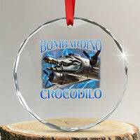 Bombardino Crocodilo Crystal Glass Ornament Internet Memes Italian Brainrot TS10