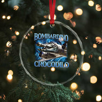 Bombardino Crocodilo Crystal Glass Ornament Internet Memes Italian Brainrot TS10