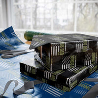 Bonus Dad Wrapping Paper Roll American Flag Best Bonus Dad Ever Fathers Day