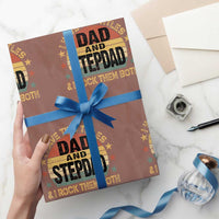 Bonus Dad Wrapping Paper Roll Retro I Have Two Titles Dad And Stepdad Rock Them Both