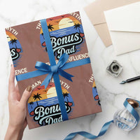 Bonus Dad Wrapping Paper Roll The Man Myth Bad Influence Step Dad Fathers Day Gift